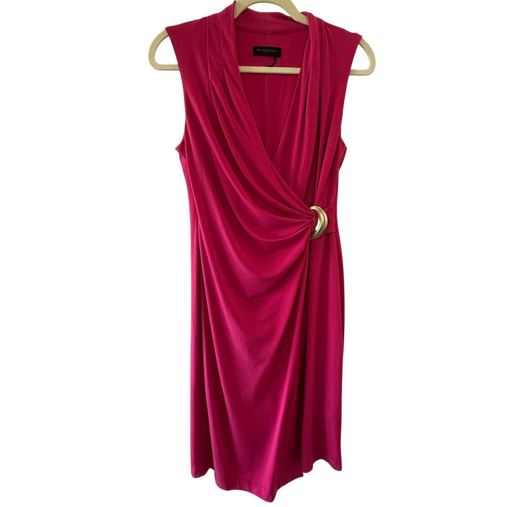 Donna Karan New York Fuchsia Draped Gold Ring No Size Tag Prox XS-S